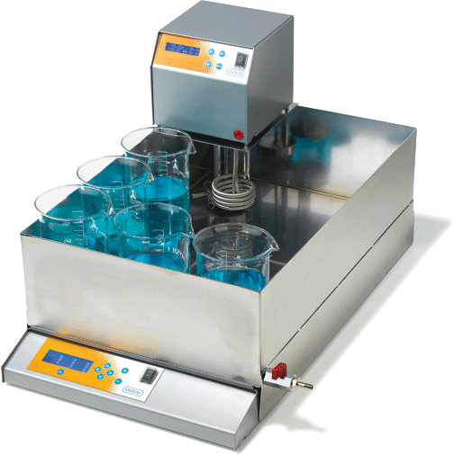 Baño con termostato de inmersión y agitación magnética multiplaza digital Bath OvanTherm Multimix